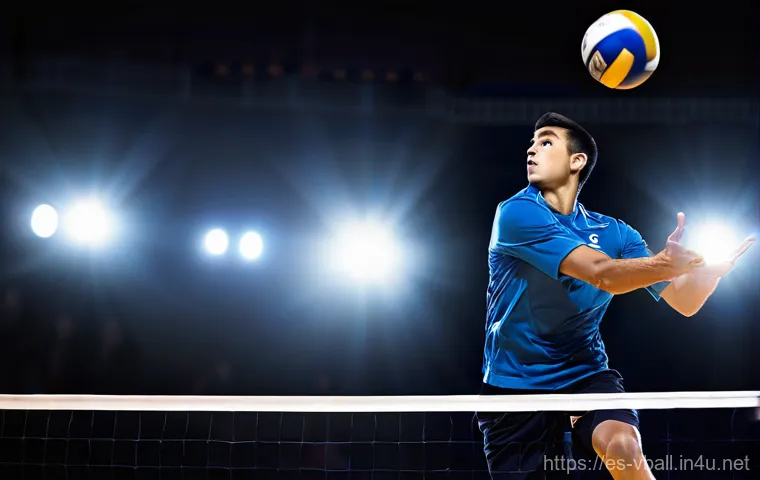배구 경기 중 경기력 유지법 - **Prompt:** A dynamic, high-energy close-up shot of a female volleyball player, mid-action, showcasi...