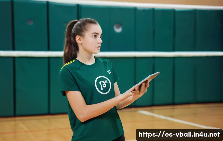 배구 훈련 비디오 분석 도구 - **Prompt:** A young female volleyball player, around 18 years old, with athletic build and focused e...