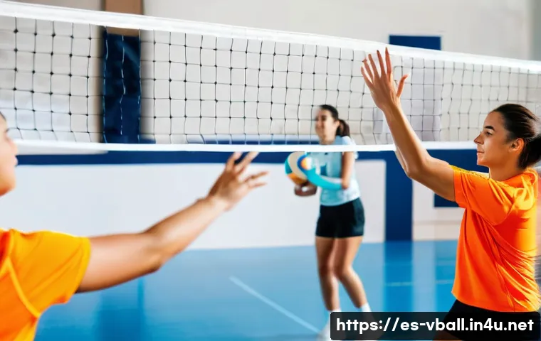 배구 초보자가 알아야 할 팁 - A dynamic volleyball training scene showing a diverse group of adult players practicing fundamental ...